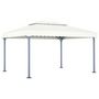 Voir la diapositive 3 : VIDAXL Tonnelle avec guirlande lumineuse a LED 4x3 m Creme Aluminium