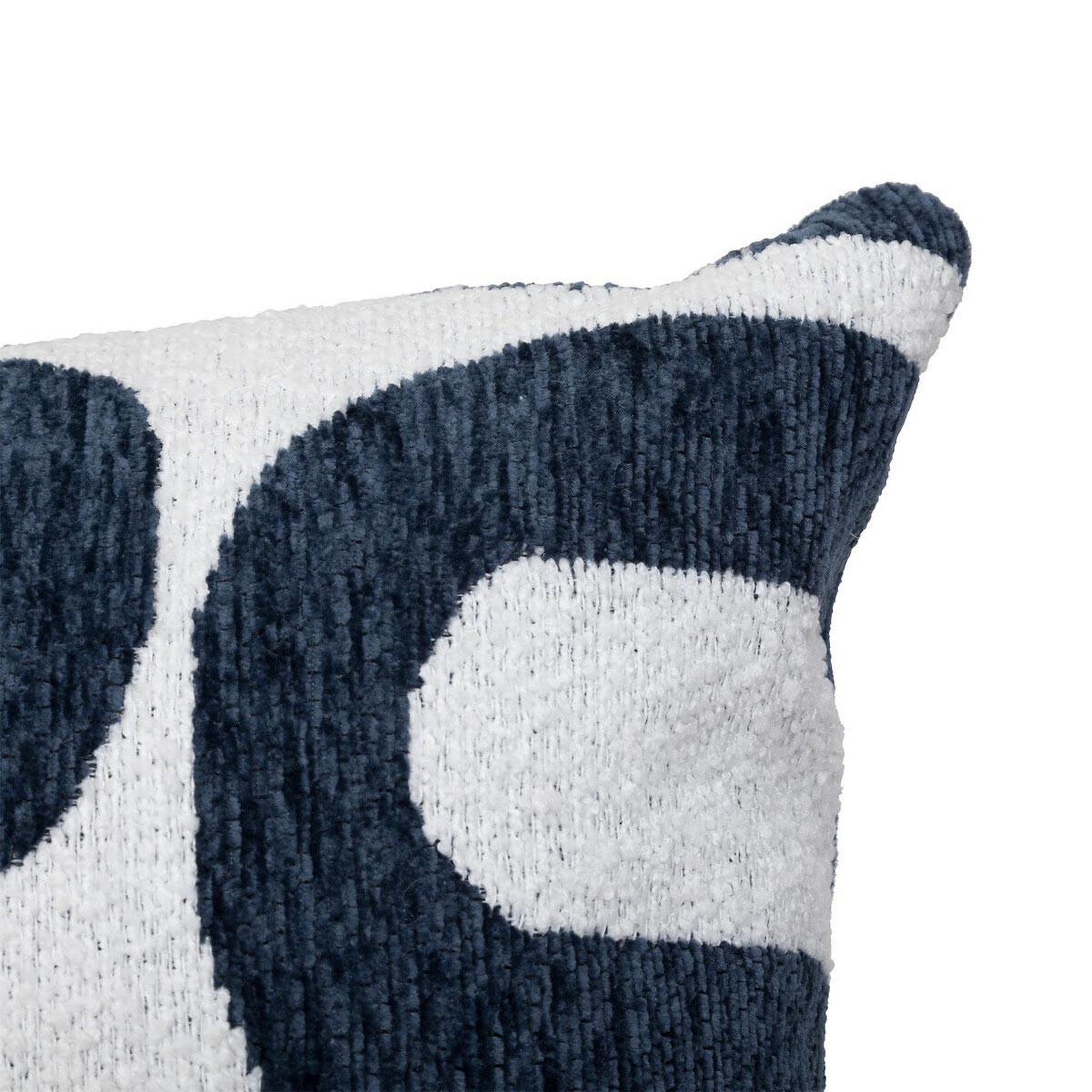 Voir la diapositive 2 : ATMOSPHERA Coussin /Bleu jacquard Atmosphera Safina 40x40cm