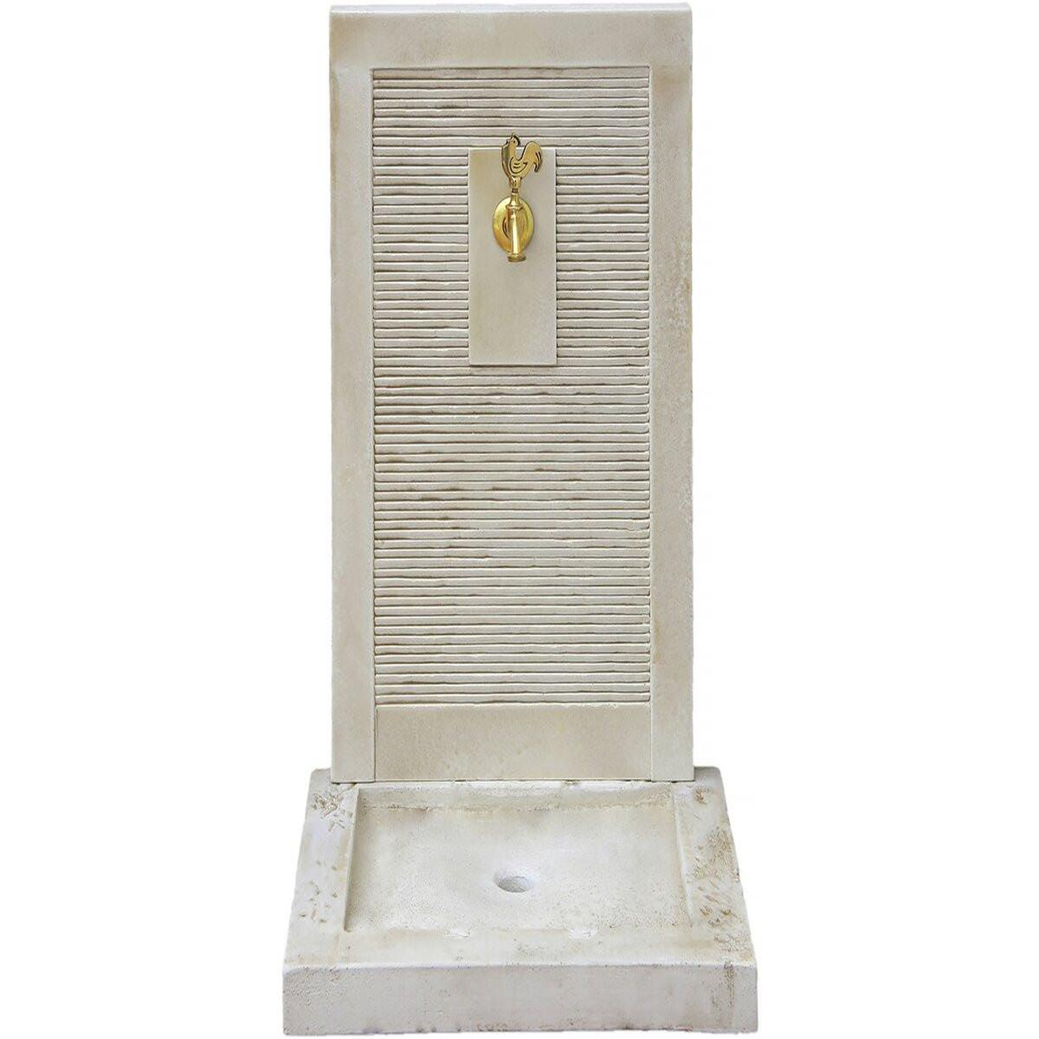 Voir la diapositive 1 : Habitat et Jardin Fontaine  etna  - en pierre reconstituée - 57 x 42 x 87 cm beige