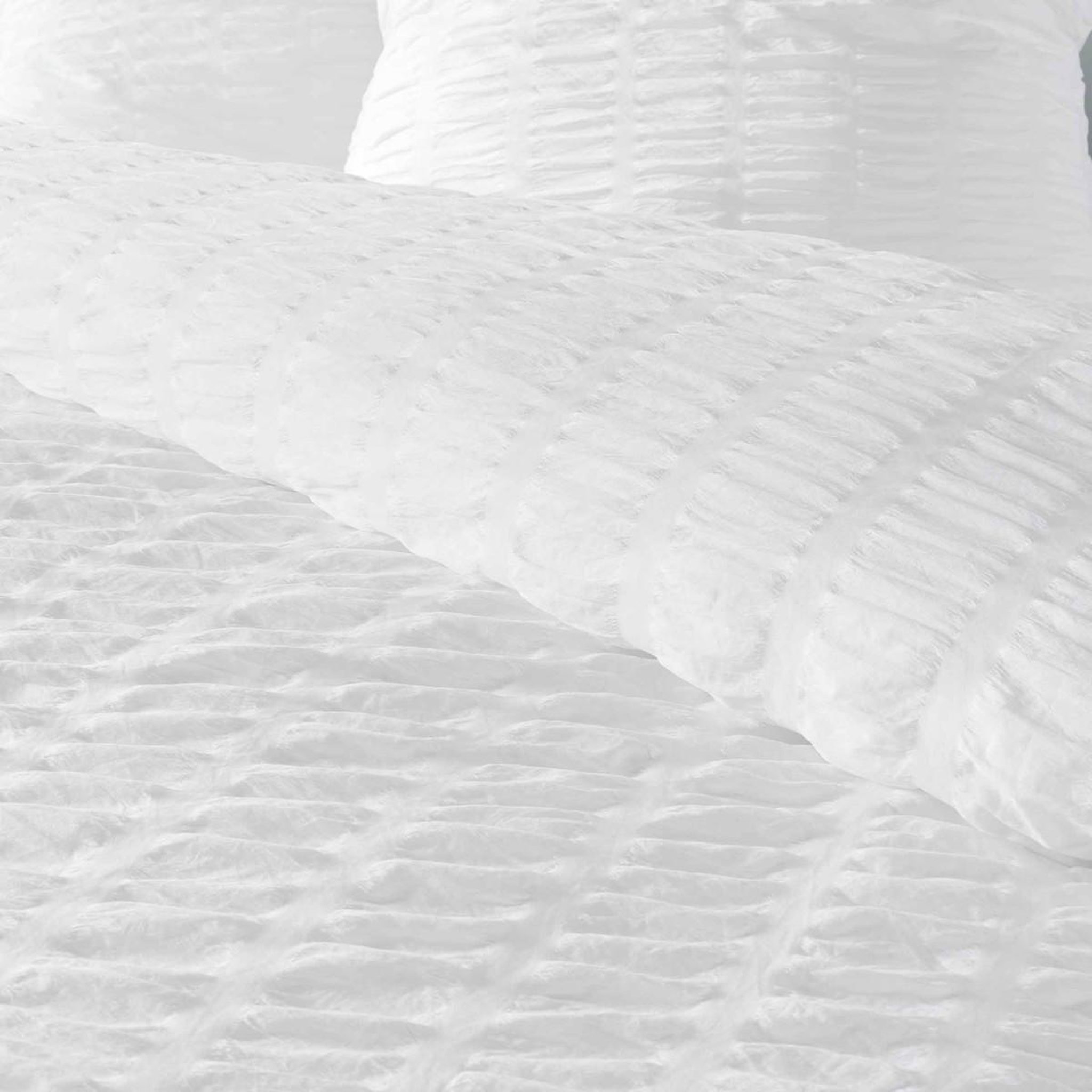Voir la diapositive 3 : Douceur d'Intérieur Parure de lit 3 pièces  plissia  240x220cm blanc