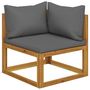 Voir la diapositive 2 : VIDAXL Banc de jardin a 2 places avec coussins gris fonce