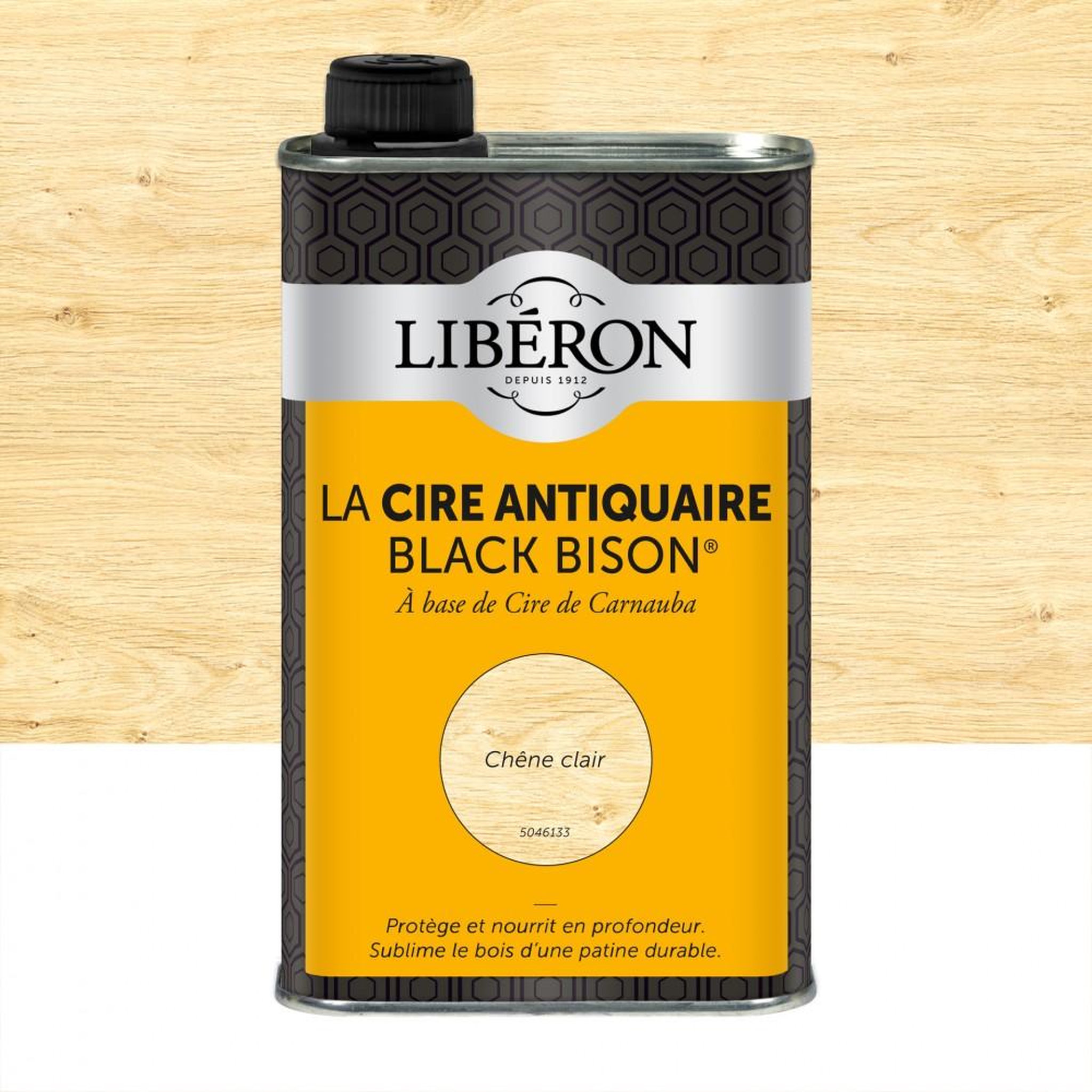 Liberon Cire liquide meuble et objets Antiquaire black bison® LIBERON, chêne clair 0.5 l