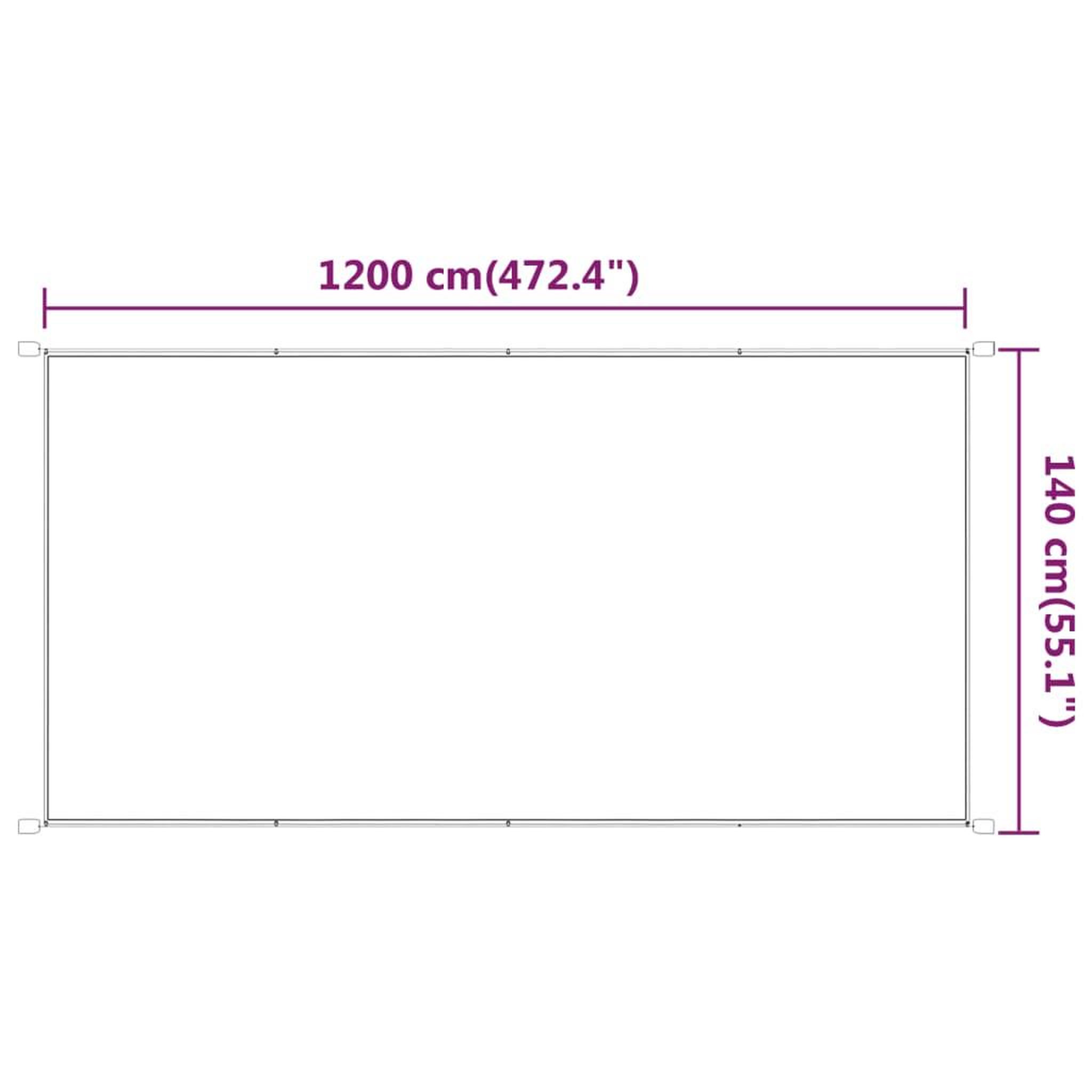 Voir la diapositive 6 : VIDAXL Auvent vertical Blanc 140x1200 cm Tissu oxford