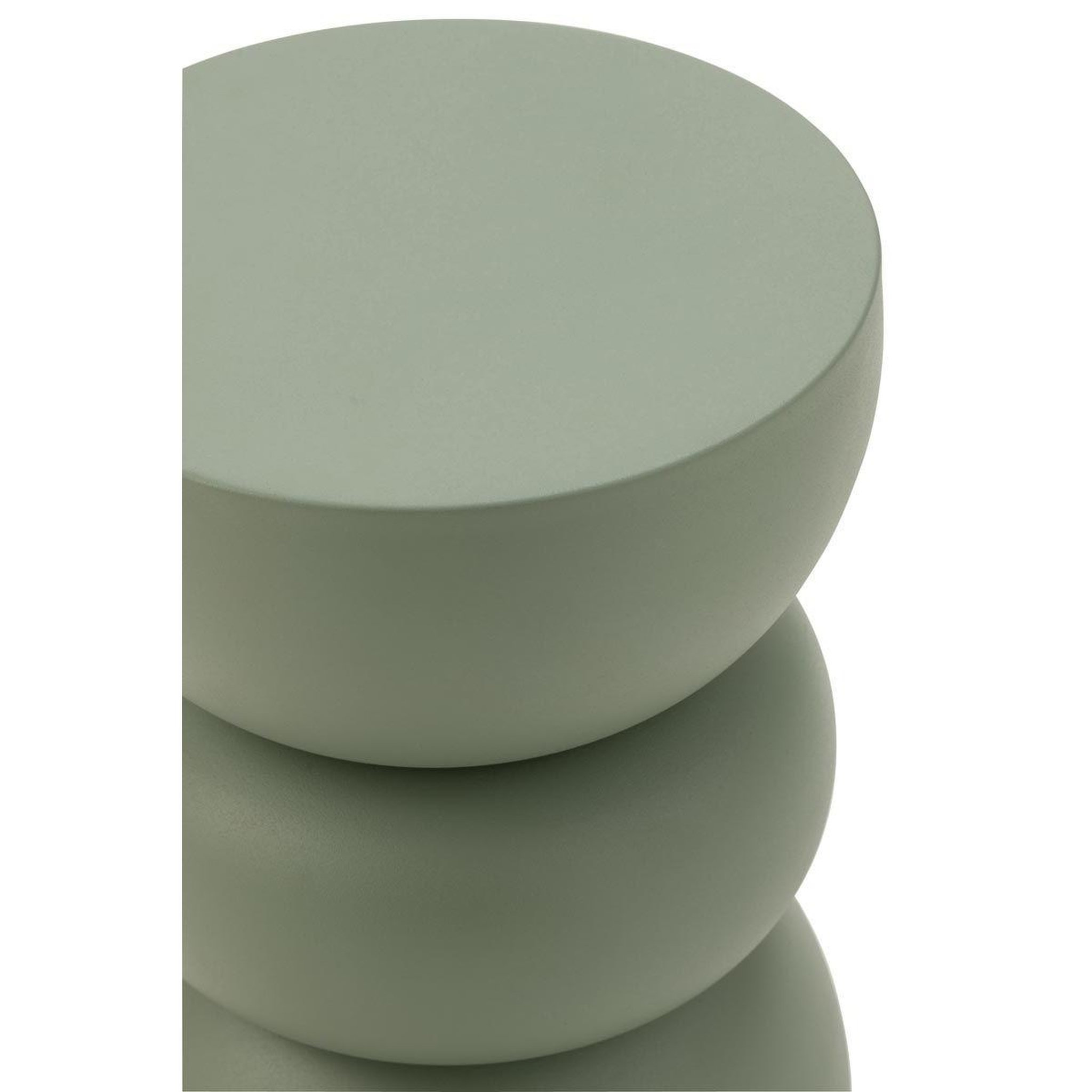 Voir la diapositive 2 : J-LINE Table d'appoint design en métal  lise  43cm vert