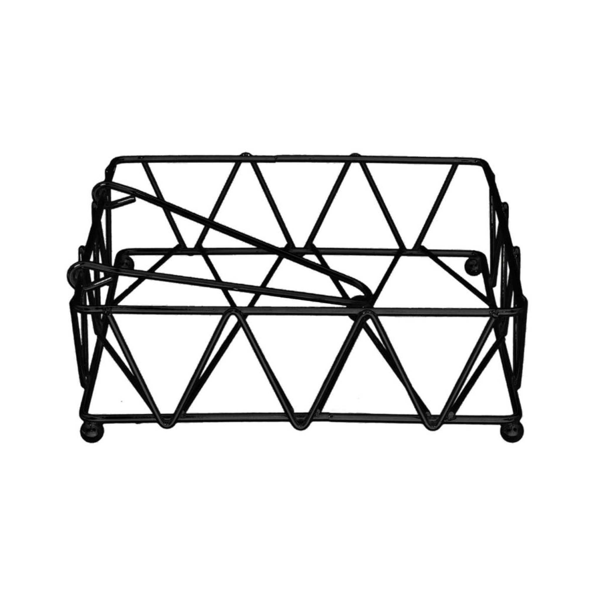 Voir la diapositive 2 : The Home Deco Factory Porte-serviettes avec rabat  filaire  18cm noir