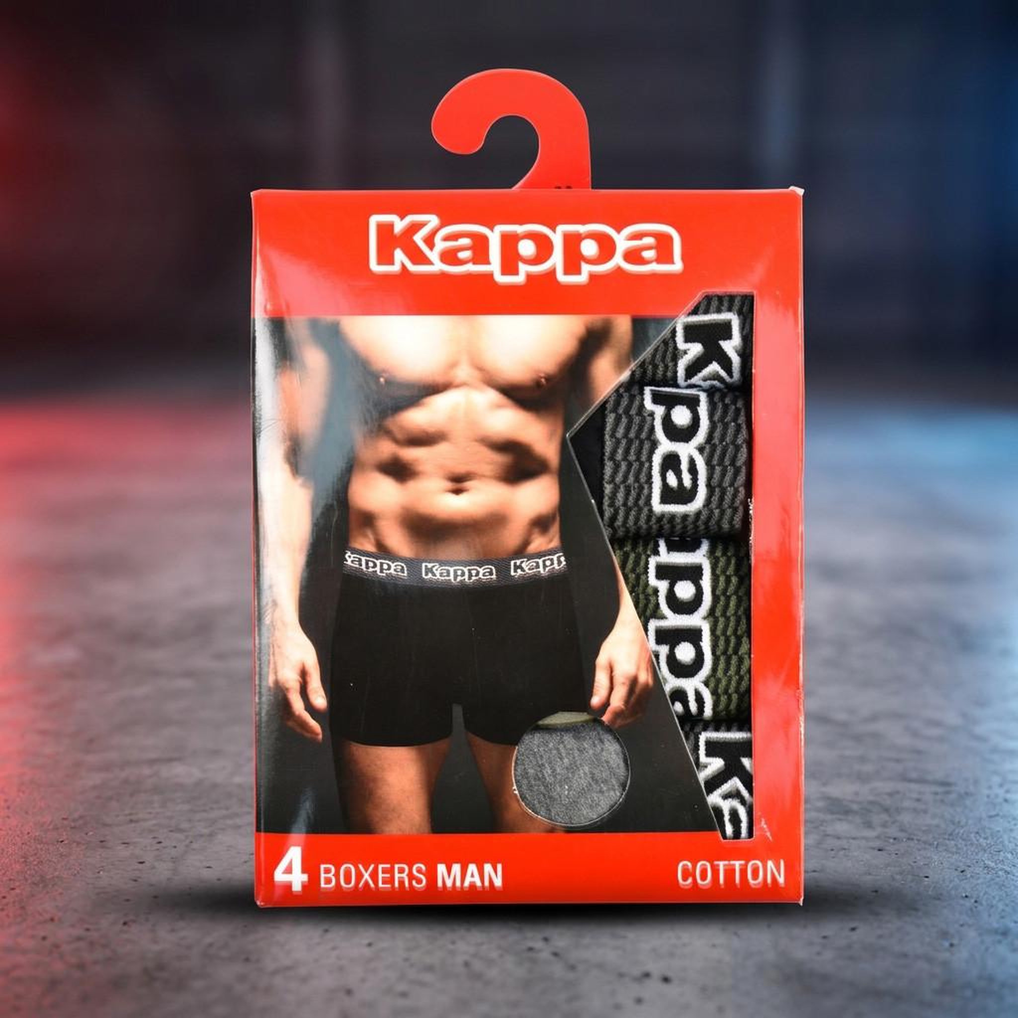 Voir la diapositive 4 : KAPPA KAPPA Boxers Homme Pack de 4 (Lot) - Coton, Coffret Cadeau