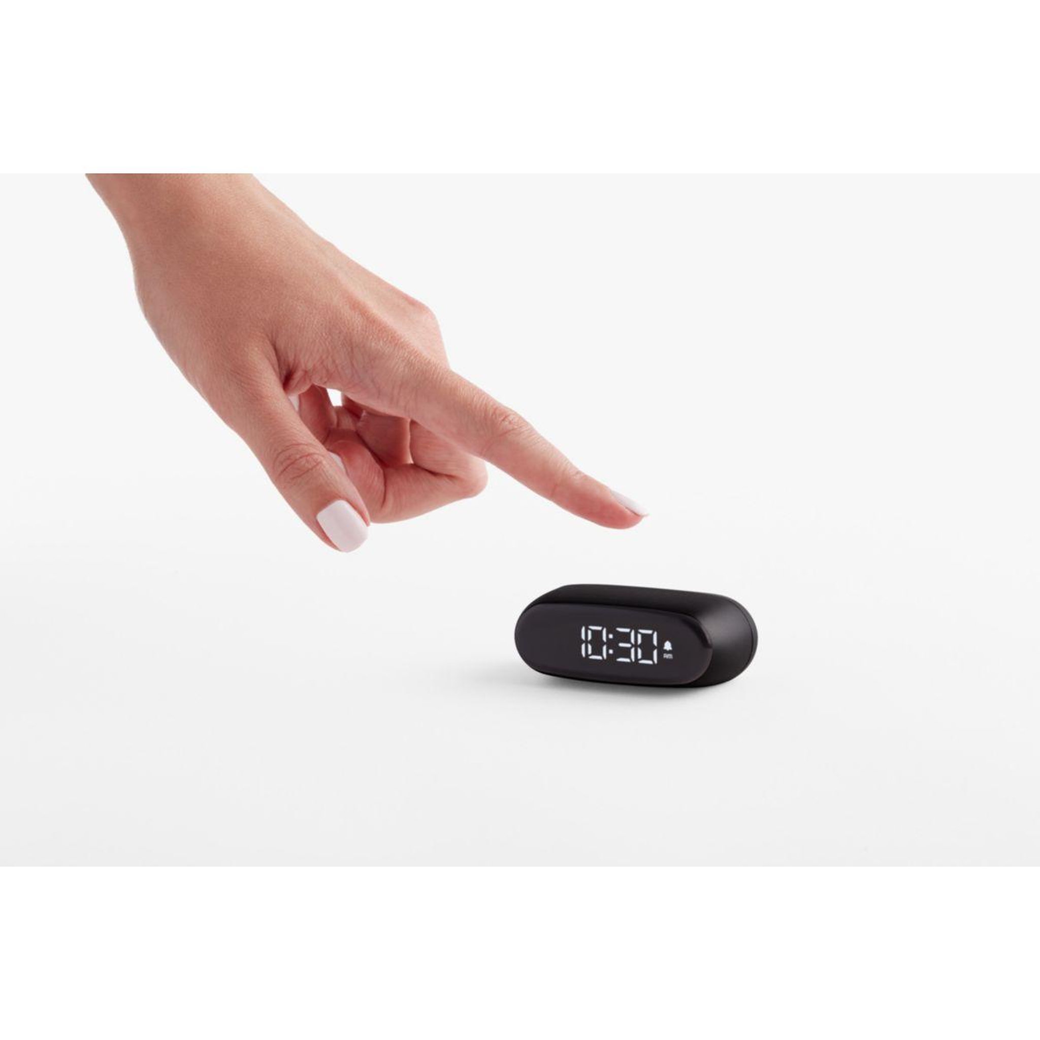 Voir la diapositive 2 : LEXON Réveil Minut ultra-compact Rechargeable Noir