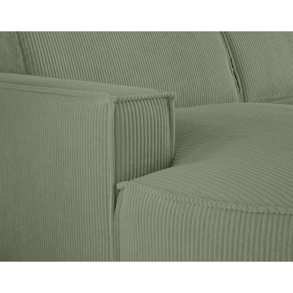 LISA DESIGN Spiaggia - canapé d'angle gauche - forme arrondie - 5 places - en velours côtelé