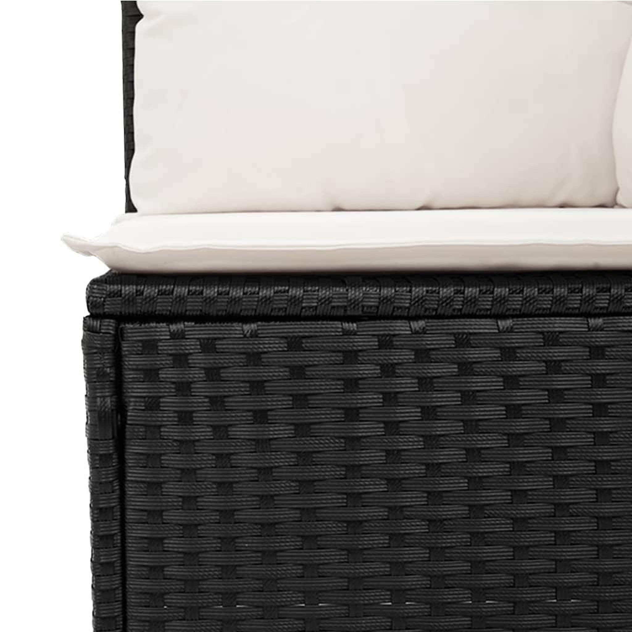 Voir la diapositive 5 : VIDAXL Salon de jardin 10 pcs avec coussins noir resine tressee