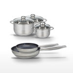 ELO Lot 2 Poêles 24/28cm & 3 Faitouts 16/20/24cm Elo Profi Therm Platinum