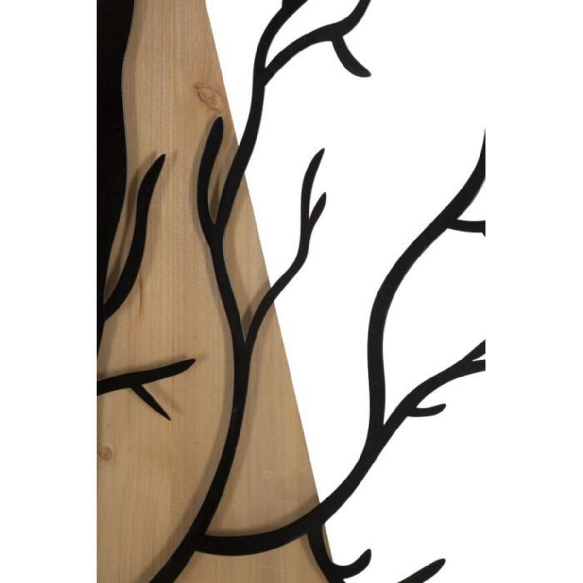 Paris Prix Lot de 4 Décorations Murales Encadrées  Arbre  200cm Noir & Naturel