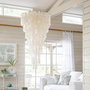 Voir la diapositive 2 : Paris Prix Suspension Déco en Capiz  Betsy  150cm Blanc