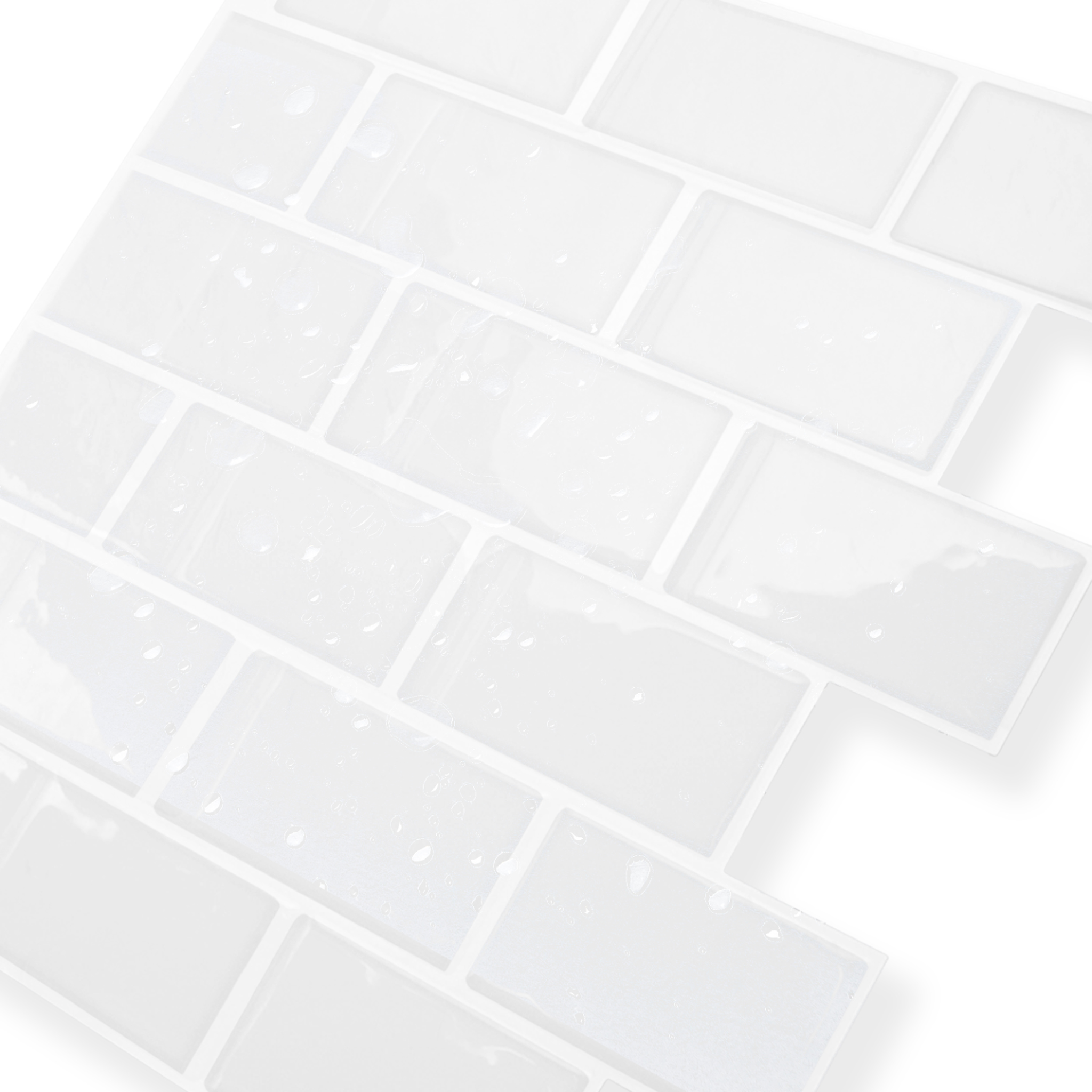 Voir la diapositive 5 : ID MARKET Crédence adhésive murale effet carrelage métro blanc 10 pcs 30x30 cm