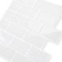 Voir la diapositive 5 : ID MARKET Crédence adhésive murale effet carrelage métro blanc 10 pcs 30x30 cm