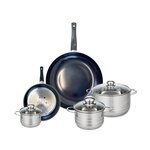ELO Ensemble de 2 Poêles de cuisson 20 et 32 cm et 3 faitouts 12, 16 et 20 cm Elo Prima Brillant