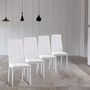 Voir la diapositive 5 : VS VENTA-STOCK Set de 4 chaises Salon Chelsea tapissées Blanc, 42 cm x 51 cm x 97 cm