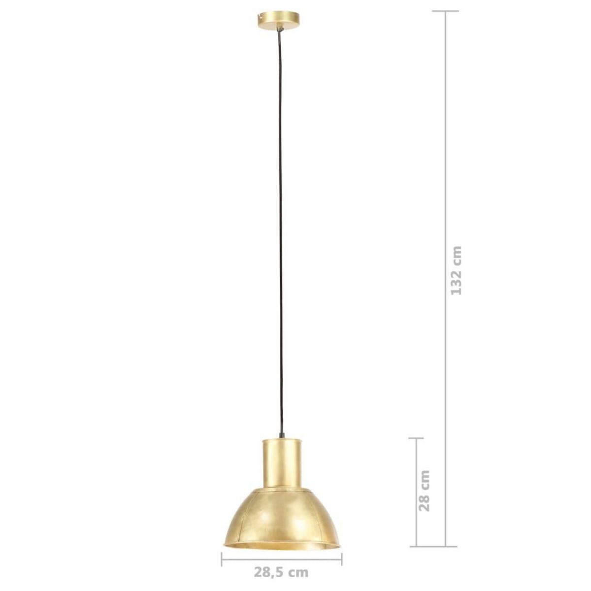 VIDAXL Lampe suspendue 25 W Laiton Rond 28,5 cm E27