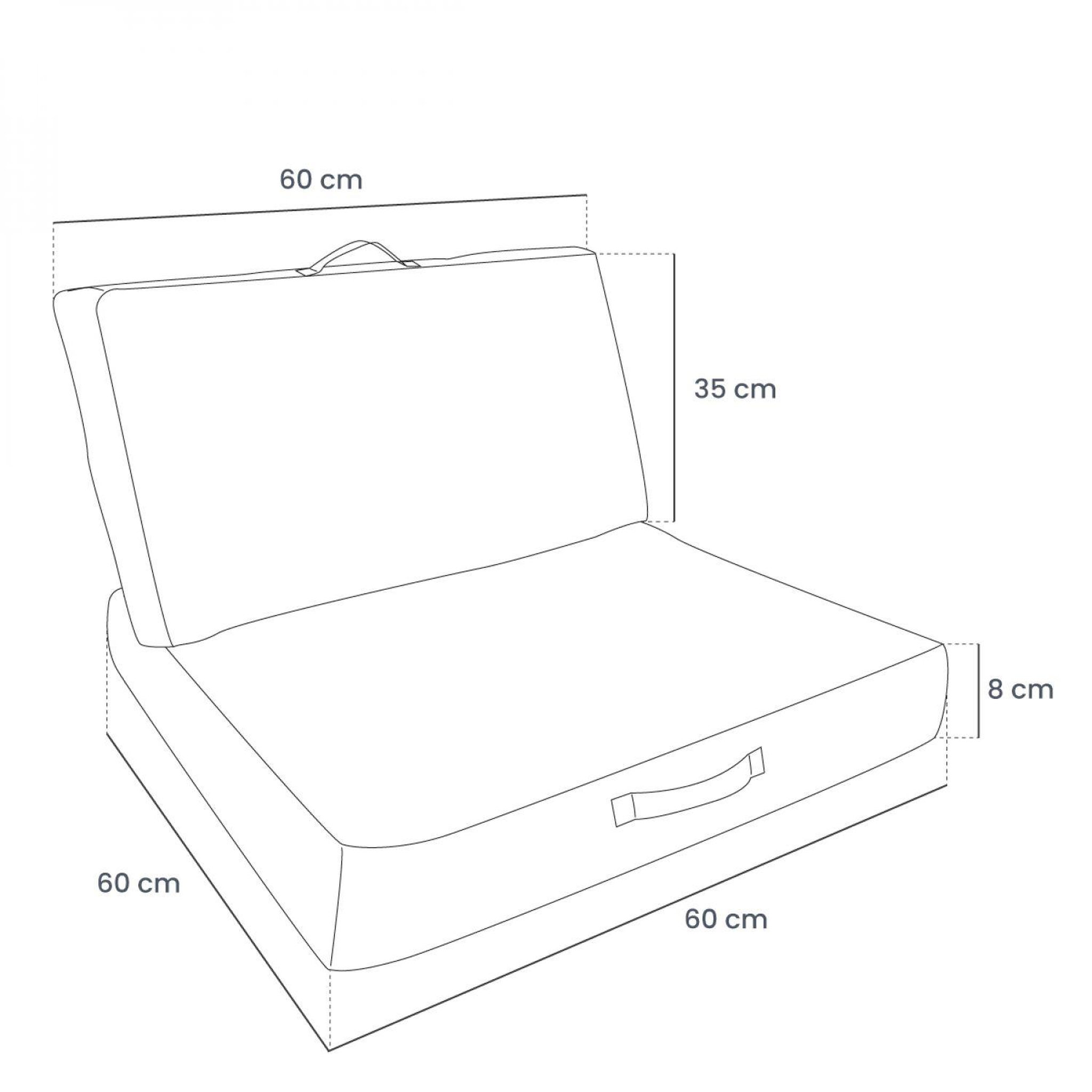 Voir la diapositive 2 : LINXOR Kit de coussins pour salon de jardin déhoussables - 60 x 60 cm