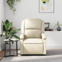 Voir la diapositive 3 : VIDAXL Fauteuil inclinable Creme Similicuir