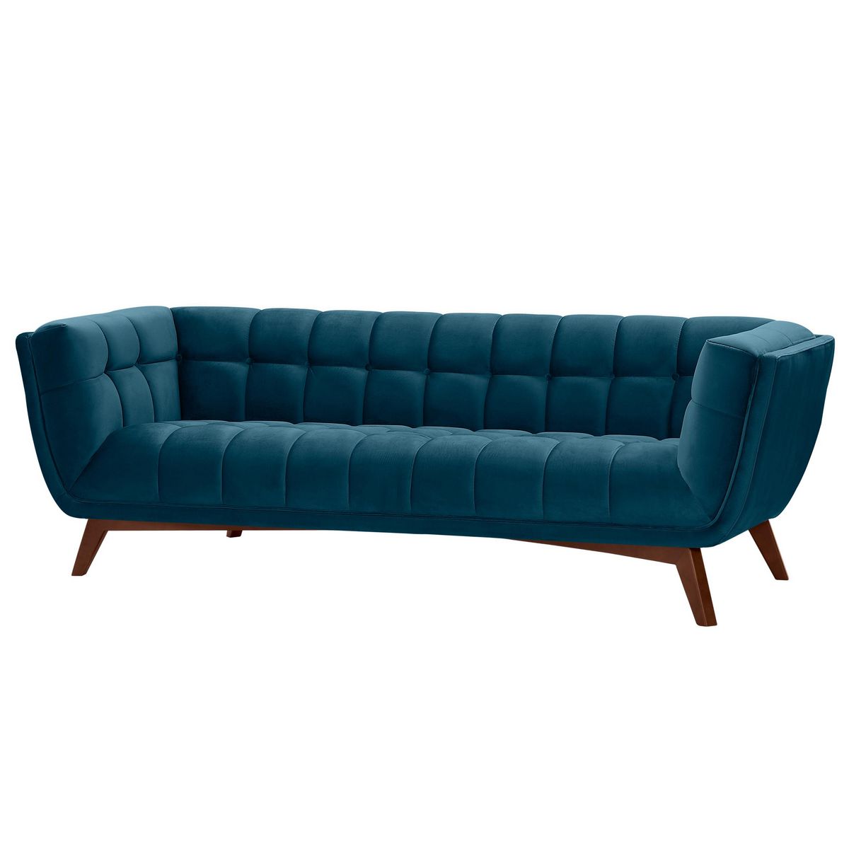 Rendez vous déco Canapé 3 places en velours vert foncé - Mona