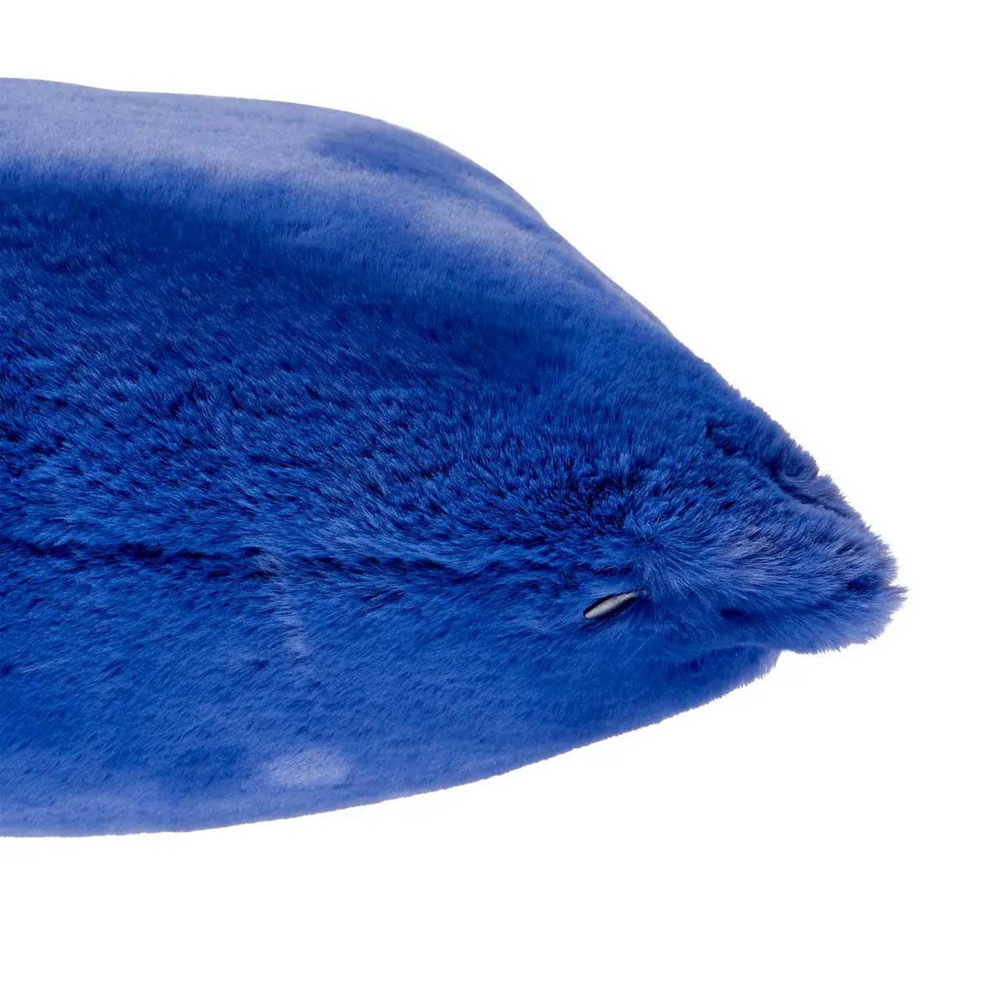 Voir la diapositive 2 : ATMOSPHERA Coussin déco imitation fourrure  disso  45x45cm bleu indigo