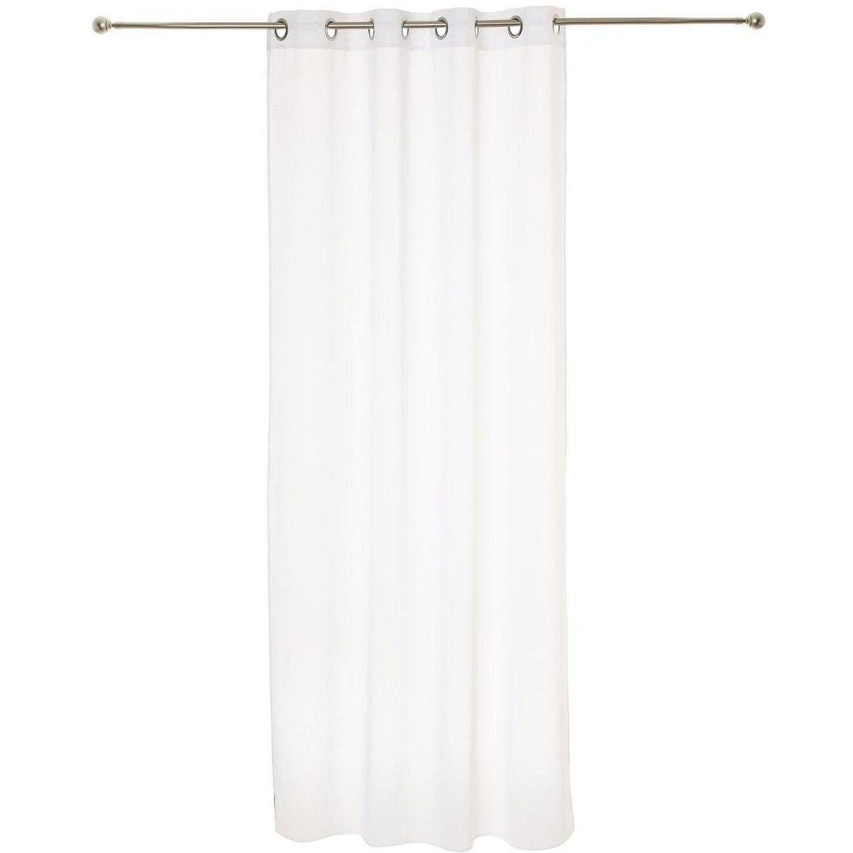 ATMOSPHERA Rideau voilage uni à oeillets métal en polyester 140x240cm ETAMINE 