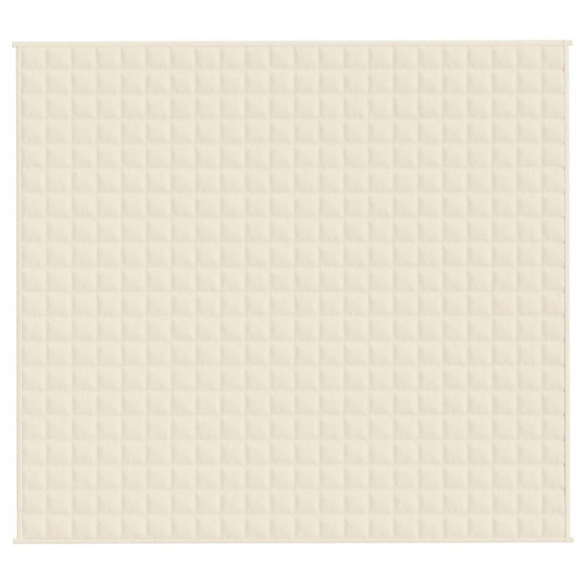VIDAXL Couverture lestee Creme clair 200x225 cm 13 kg Tissu