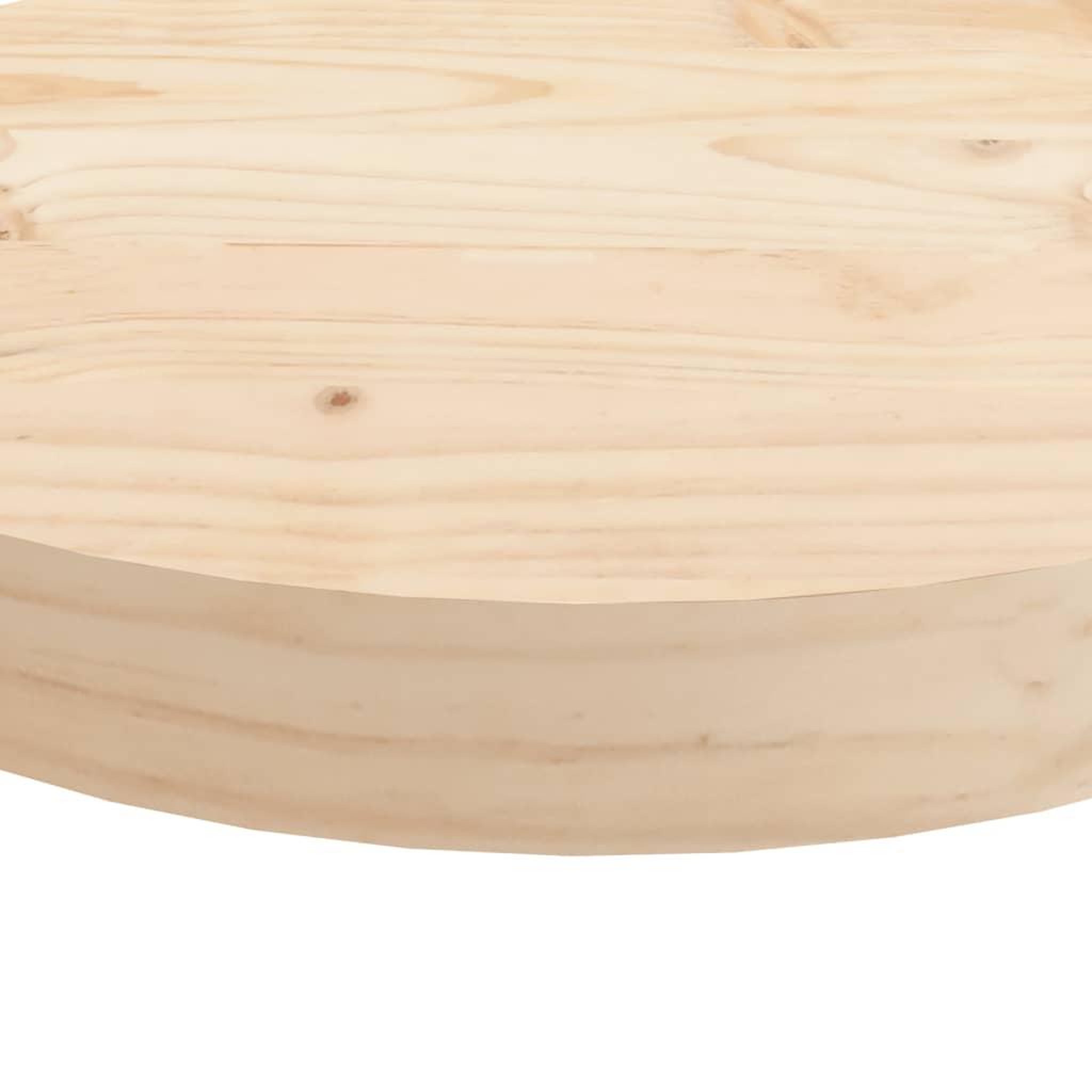 Voir la diapositive 5 : VIDAXL Dessus de table rond Ø80x3 cm bois de pin massif