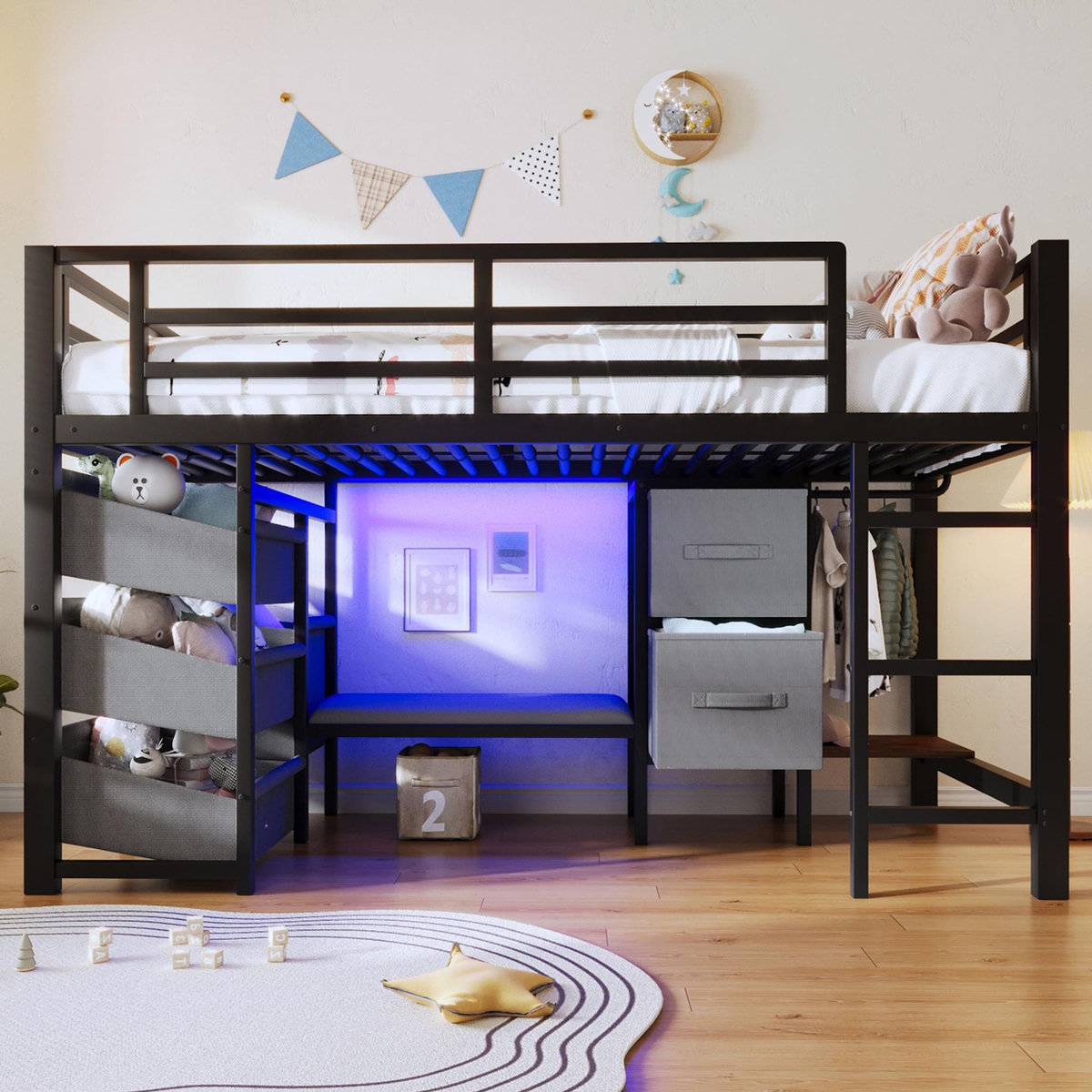 MERAX Lit mezzanine enfant