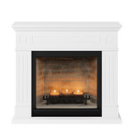 CENTRALE BRICO Cheminée électrique à bougies parfumées - LARSEN Zenflame - Effets flammes et crépitement - Blanc