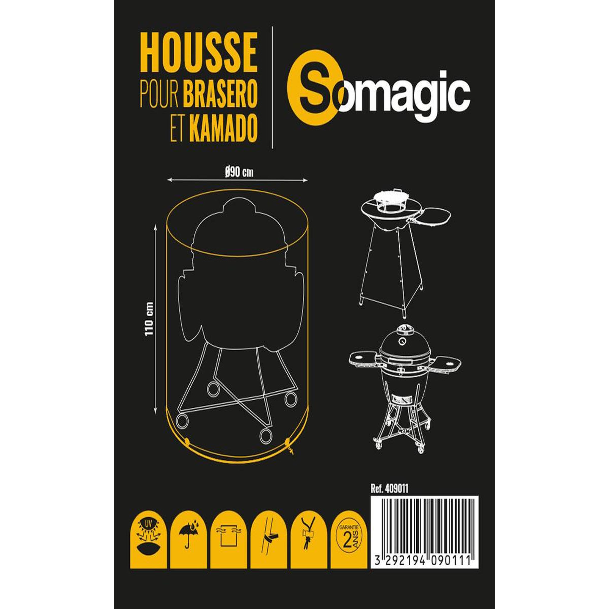Voir la diapositive 5 : SOMAGIC Housse de protection pour brasero et kamado - somagic