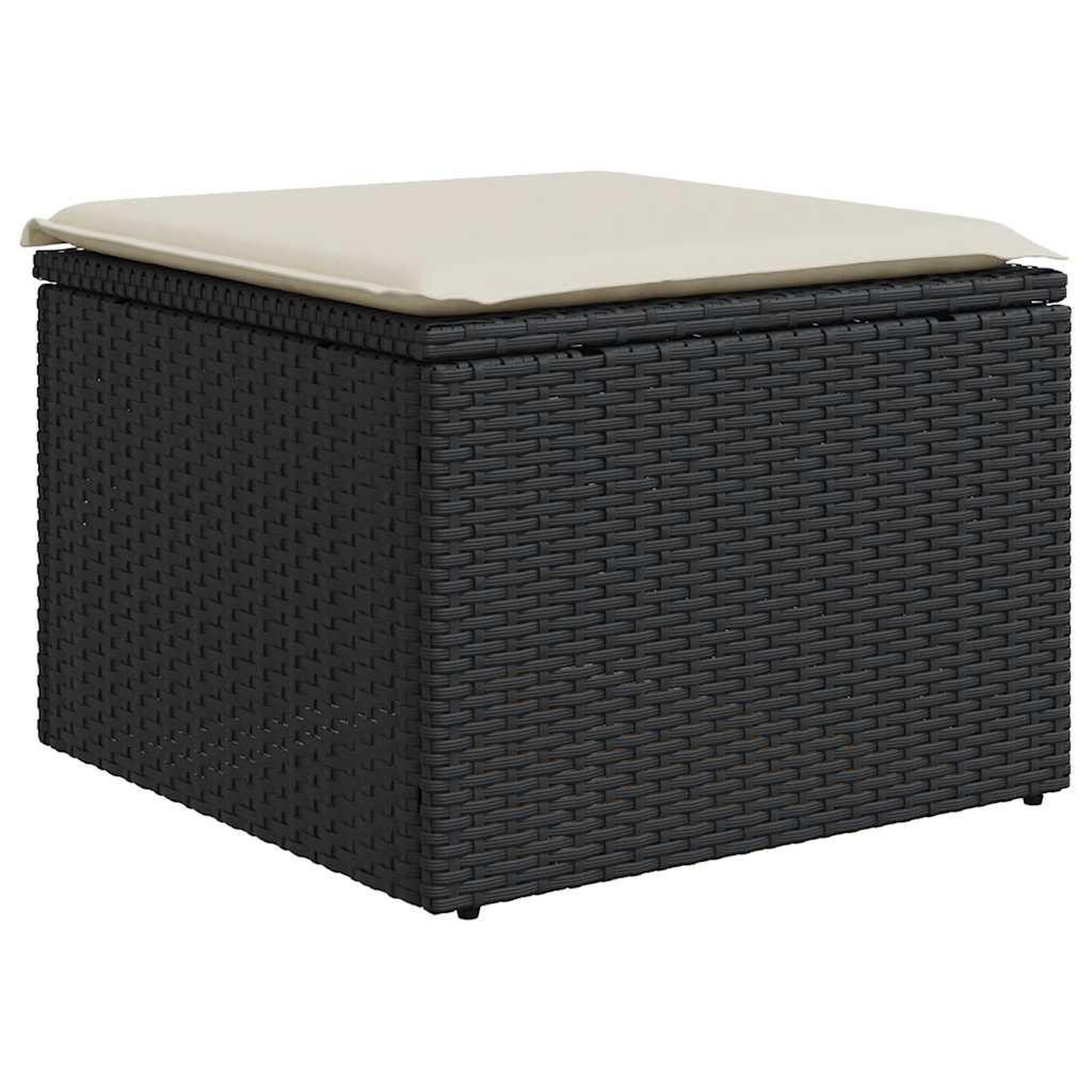 Voir la diapositive 5 : VIDAXL Salon de jardin 6 pcs avec coussins noir resine tressee