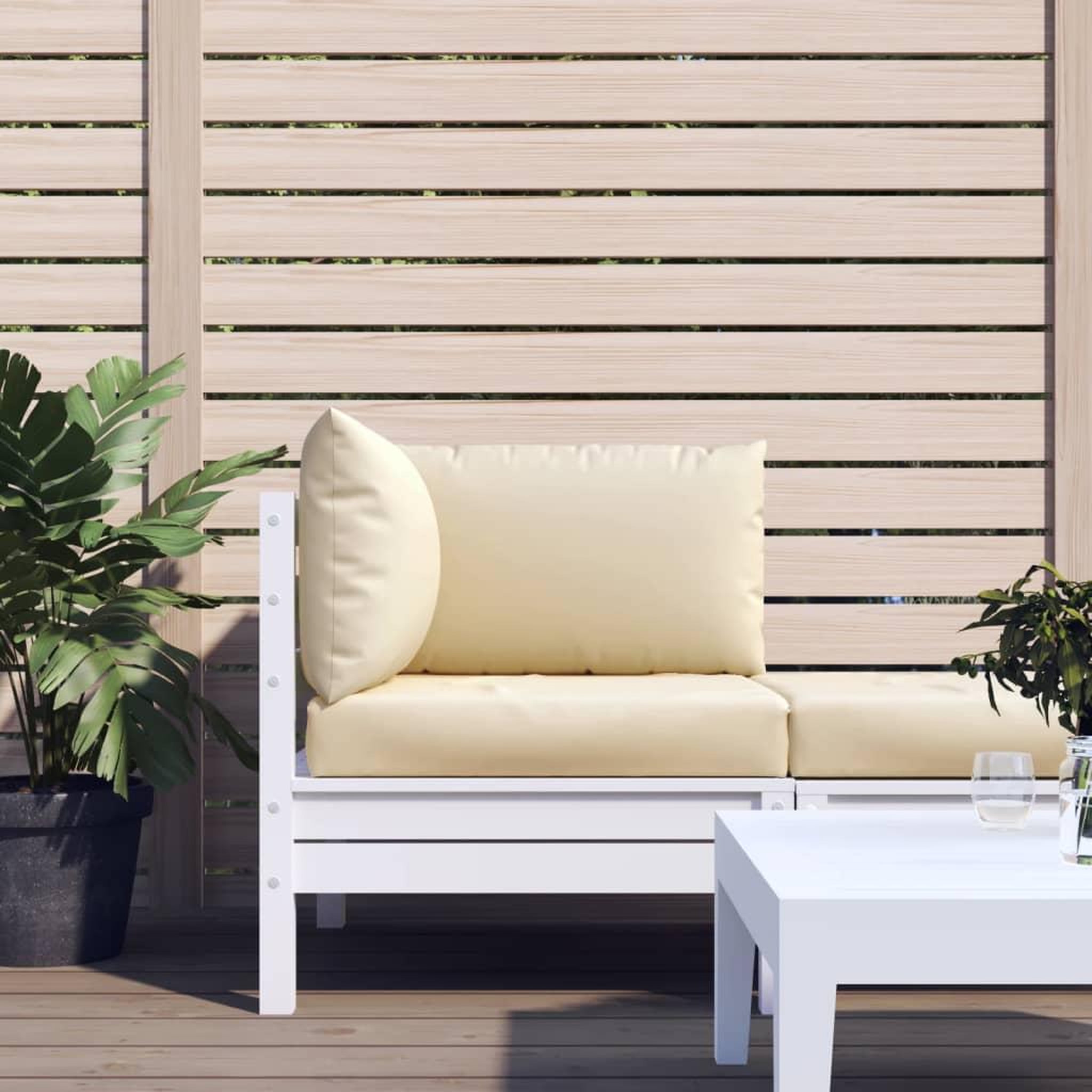 Voir la diapositive 1 : VIDAXL Coussins de palette lot de 3 beige tissu oxford