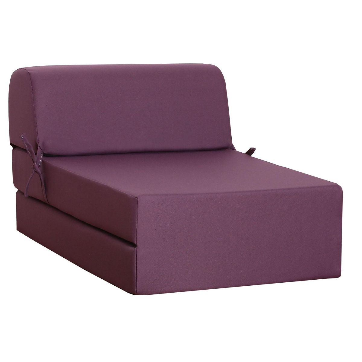 Chauffeuse convertible 1 place en tissu uni CHAPI