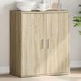 Voir la diapositive 1 : VIDAXL Buffet chene sonoma 79x38x80 cm bois d'ingenierie