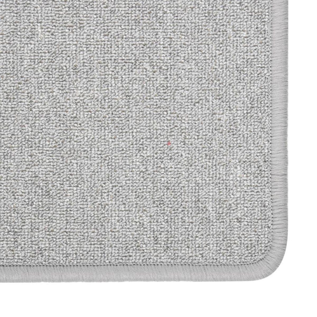 VIDAXL Tapis de couloir Gris clair 80x200 cm