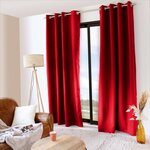 DECOSTARS Rideau thermique et occultant GLACIER 135x240 rouge