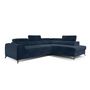 Voir la diapositive 4 : BEST MOBILIER Talisay - canapé d'angle droit - 5 places - convertible avec coffre - en velours