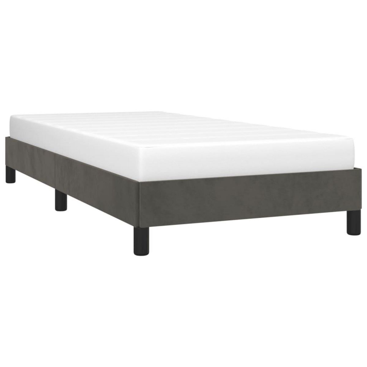 VIDAXL Cadre de lit sans matelas gris fonce 90x200 cm velours