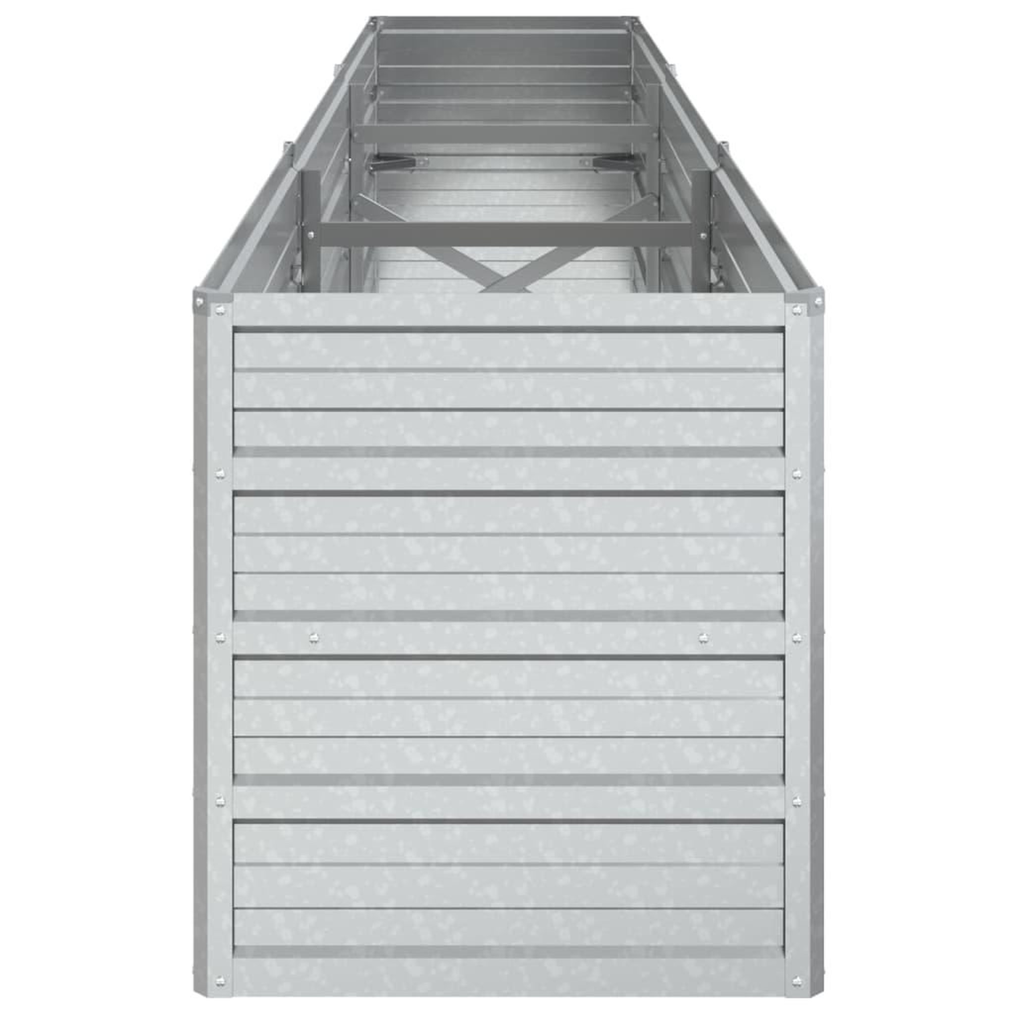Voir la diapositive 5 : VIDAXL Lit sureleve de jardin 240x40x45 cm Acier galvanise Argente