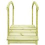 Voir la diapositive 2 : VIDAXL Pont de jardin avec balustrade 170x74x105 cm Pin impregne