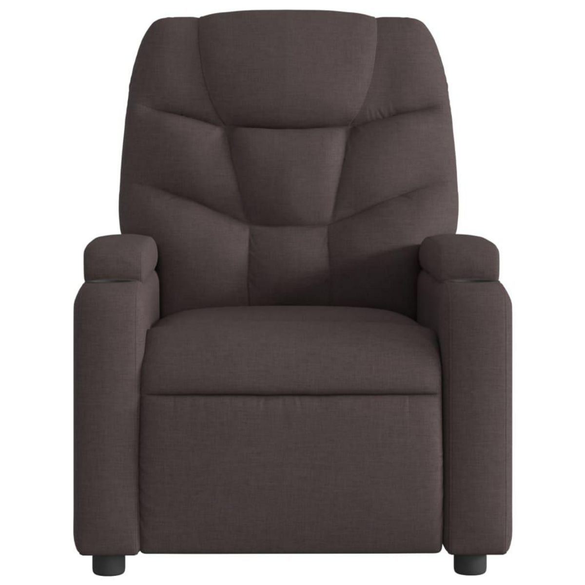 VIDAXL Fauteuil inclinable Marron fonce Tissu
