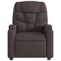 Voir la diapositive 3 : VIDAXL Fauteuil inclinable Marron fonce Tissu