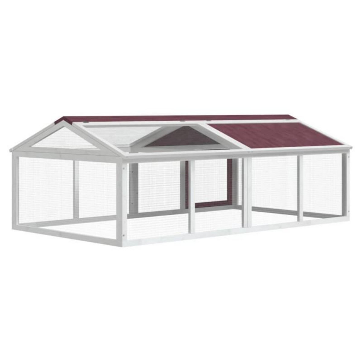 VIDAXL Enclos animaux moka 200x112,5x74 cm bois massif de pin