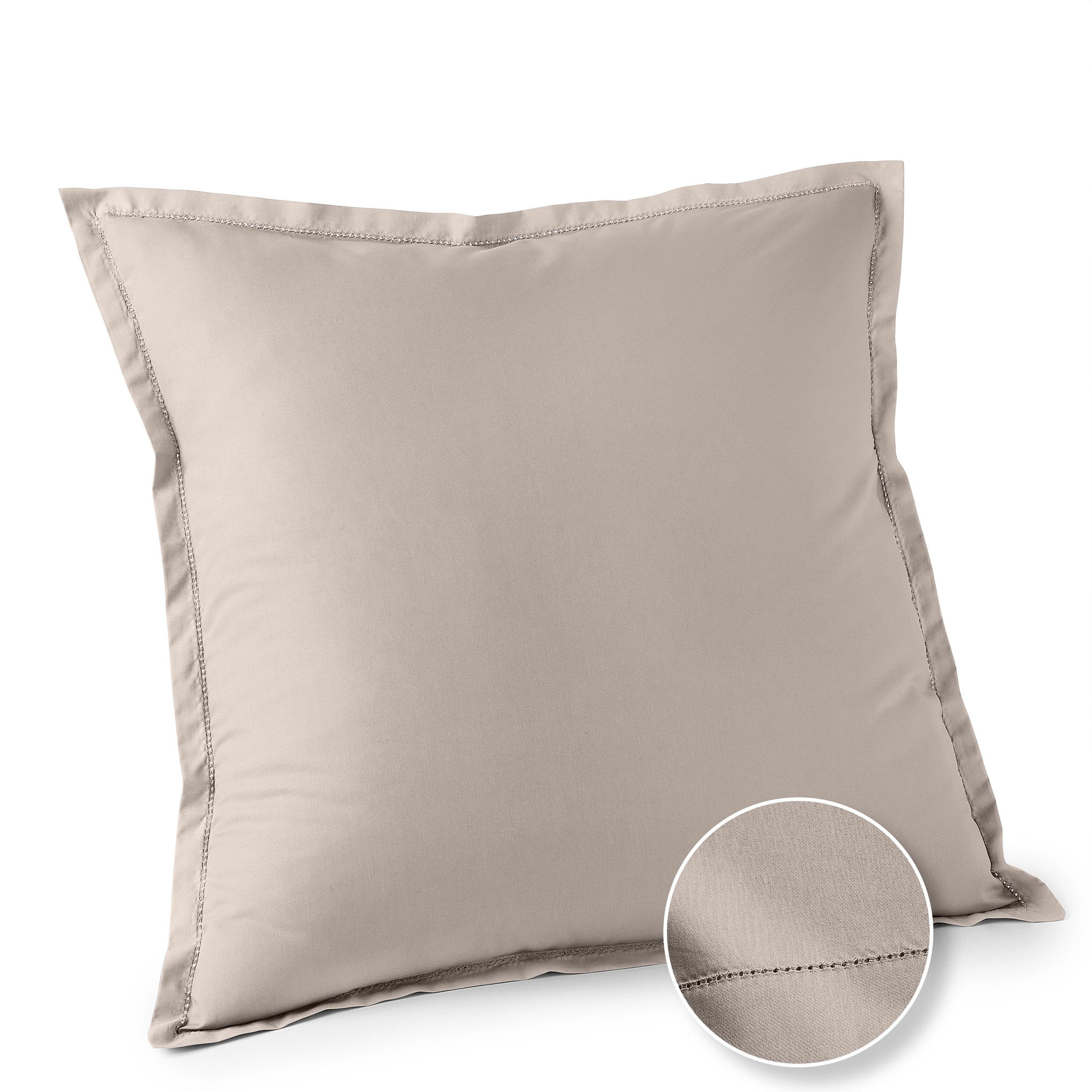Voir la diapositive 3 : ACTUEL Taie d'oreiller unie en percale de coton 70 fils - collection permanente