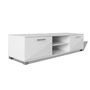 Voir la diapositive 2 : VIDAXL Meuble TV Blanc brillant 120x40,5x35 cm