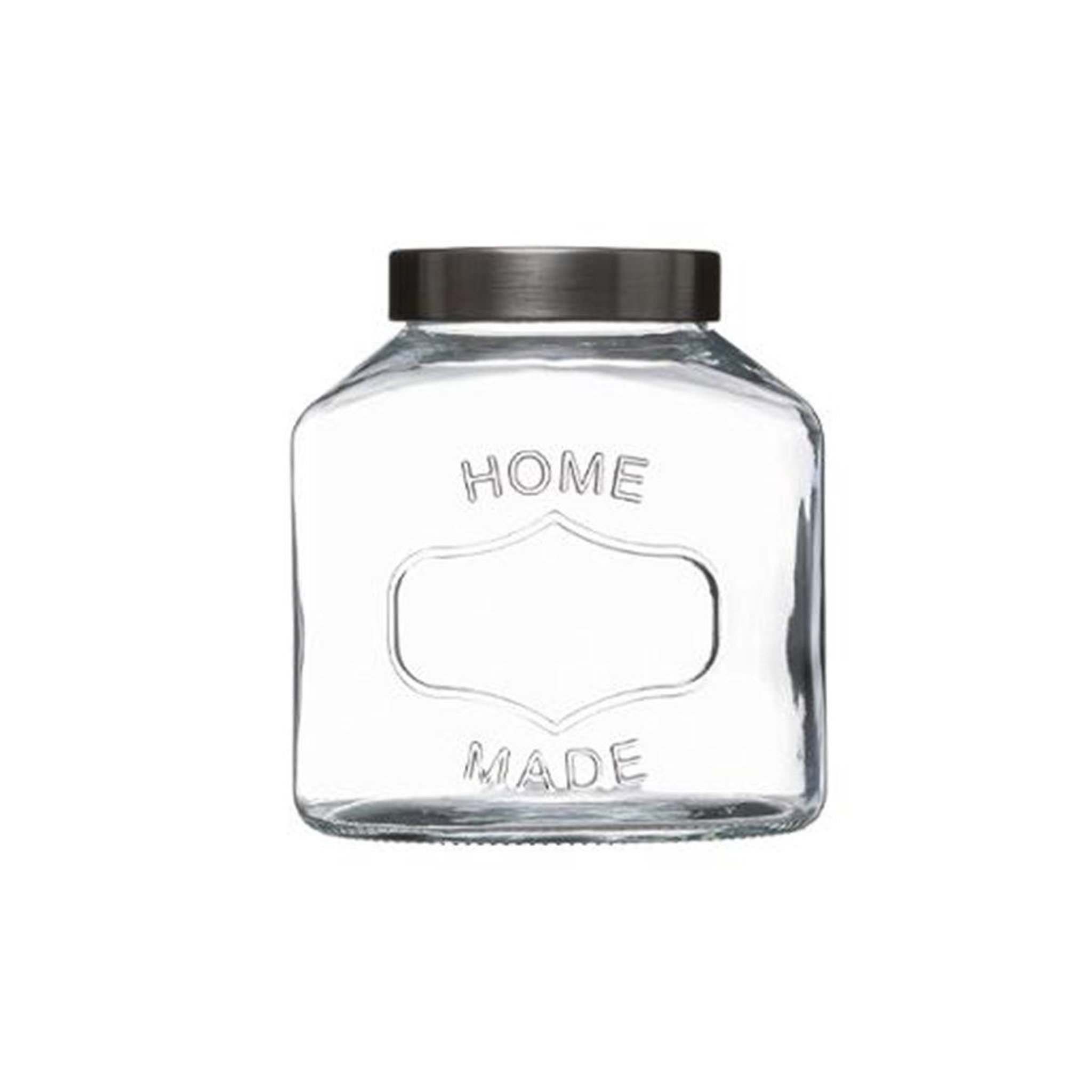 FIVE Bocal en verre  ovale  inox  1l transparent