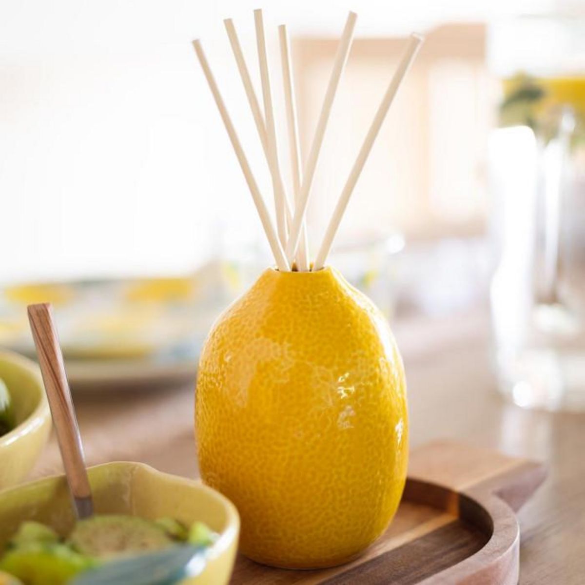 ATMOSPHERA Diffuseur de Parfum Citron en Céramique  Yucatan  150ml Jaune