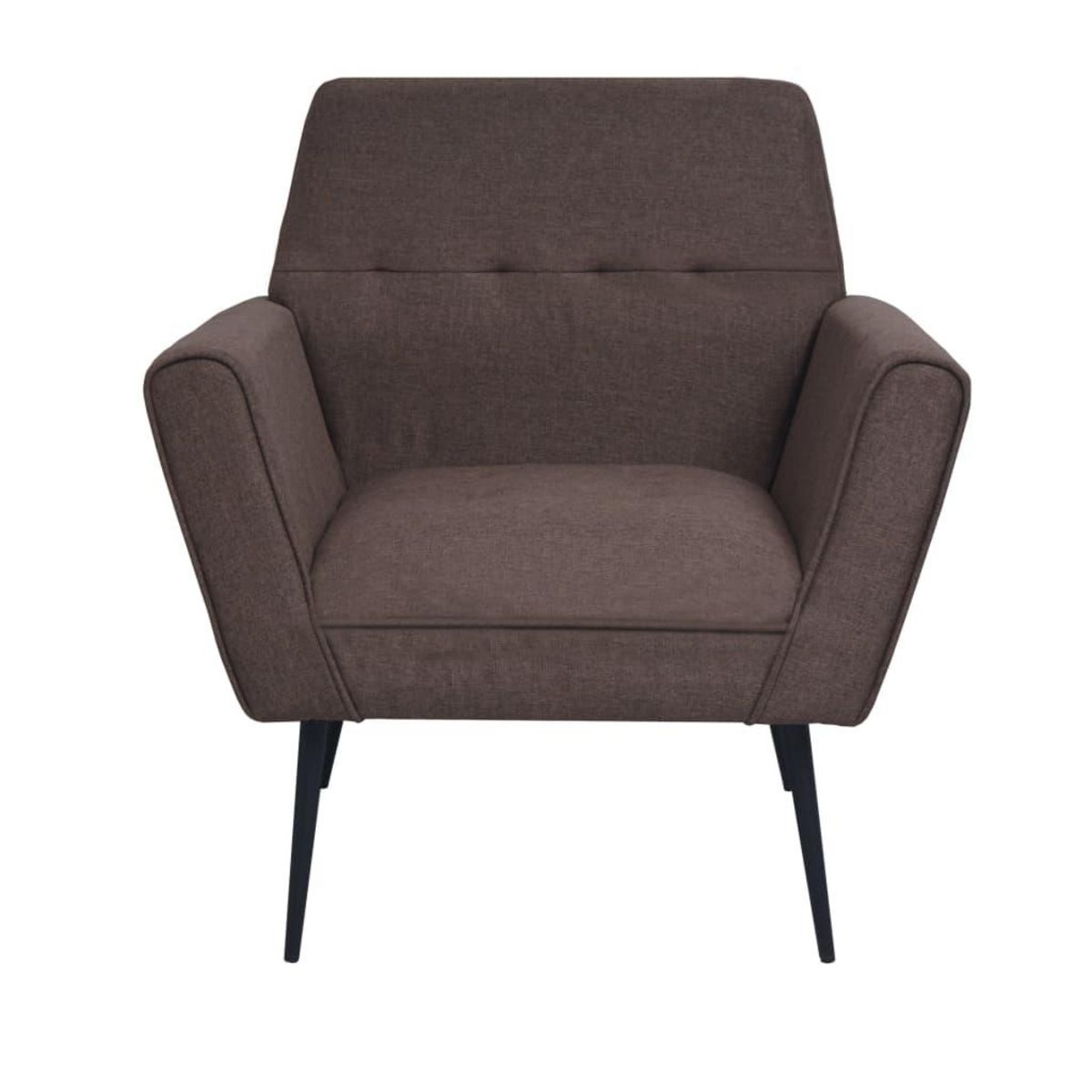 VIDAXL Fauteuil marron acier et tissu