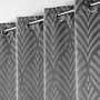 Voir la diapositive 2 : Paris Prix Rideau à Œillets Jacquard  Victoria  140x260cm Gris